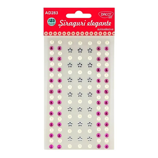 Picture of DACO ADHESIVE DIAMOND STRING PINK AND PEARL - 125 PIECES